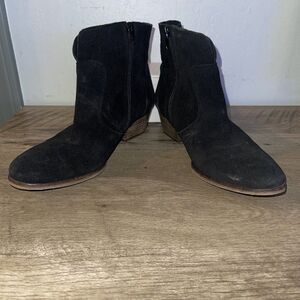 Kmb Black Ankle Suede Boots Size 40 Us9